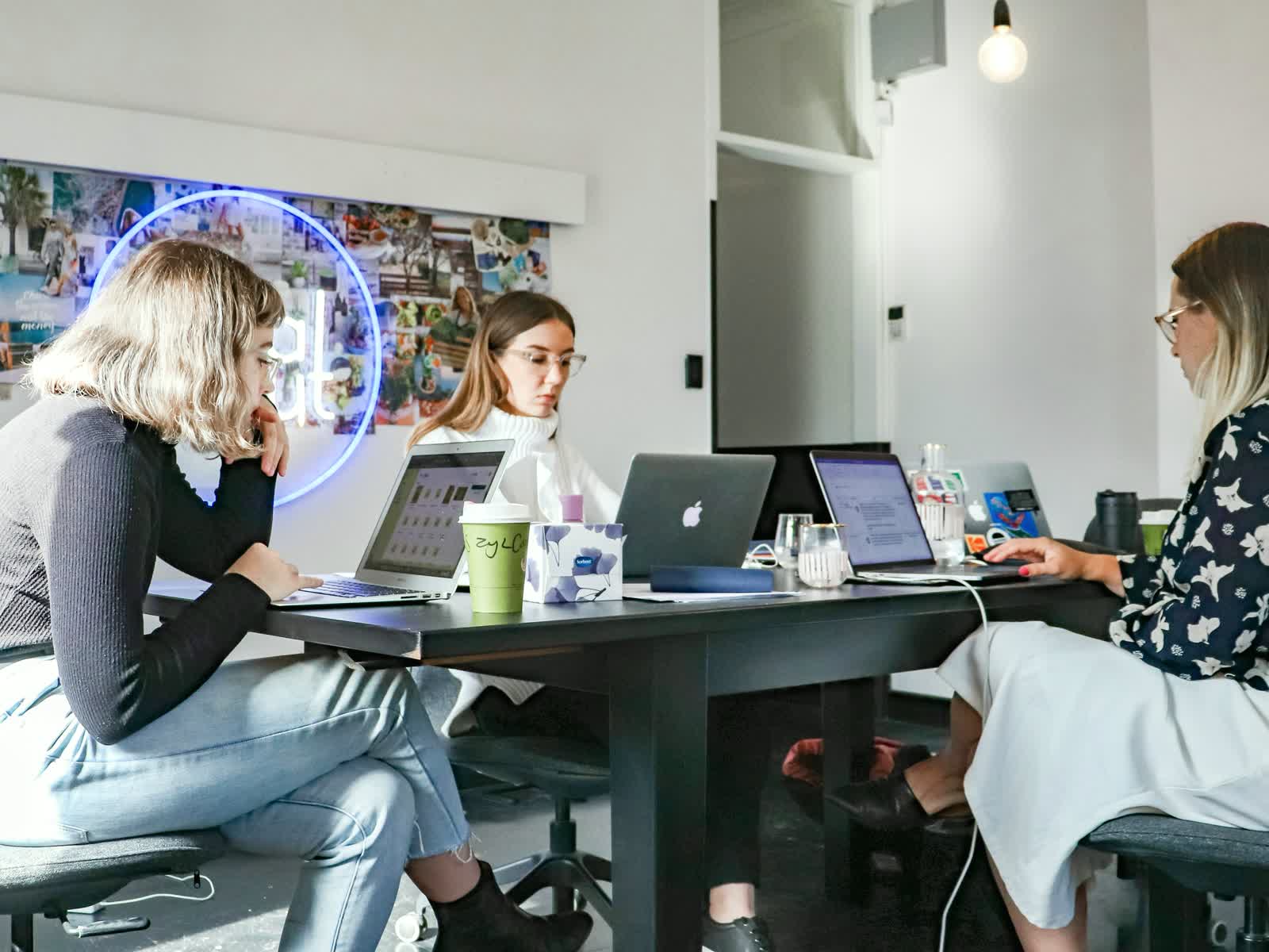 A team reviewing metrics and dashboards